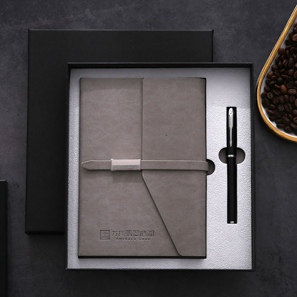 a5记事本定制logo三折笔记本套装两件套现货商务礼品新款2021