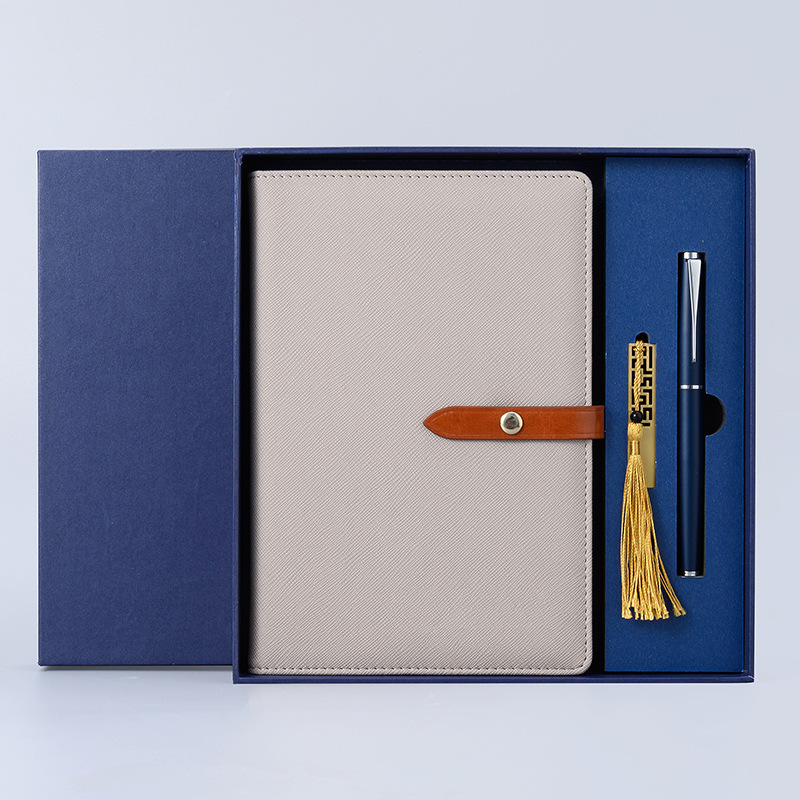 笔记本精致a5简约记事本皮面商务礼盒套装送礼文具礼品定制logo