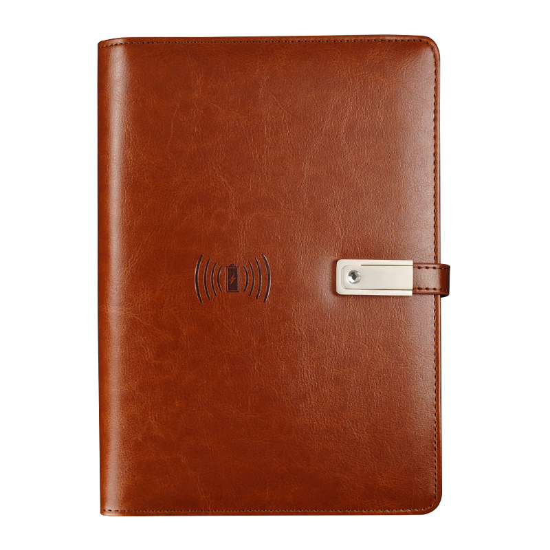 笔记本套装封面定制商务礼品无线充电记事本a5多功能移动电源