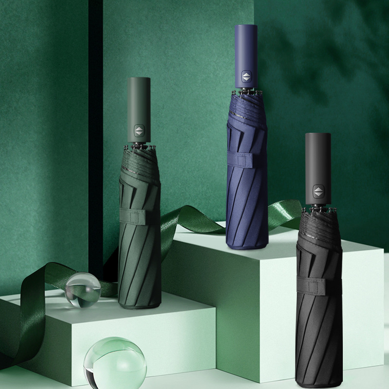 雨伞定制自动防紫外线晴雨伞黑胶折叠伞广告太阳伞定制防晒三折伞