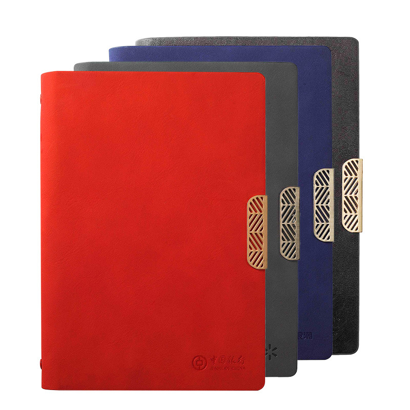 商务活页笔记本定制logo精装创意会议记录本pu记事本定做