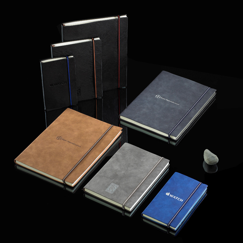 简洁平装松紧带商务笔记本 办公文具软面A5记事本礼品笔记本