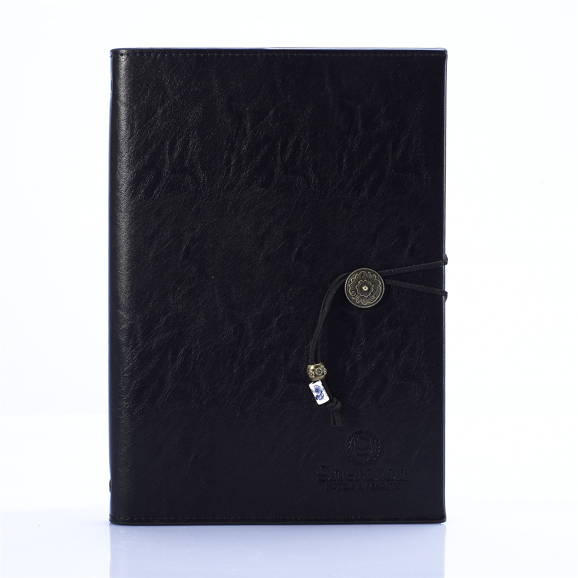 商务活页记事本挂绳带卡片夹办公笔记本企业定制logo