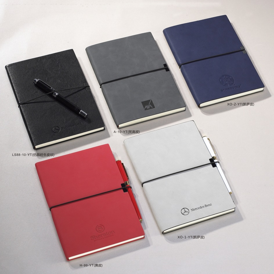 绑带精装本简洁笔记本logo定制平装a5笔记本学生日记本子办公定制