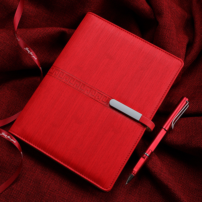 商务活页笔记本定制创意礼品会议记录本套装仿皮PU记事本定做LOGO