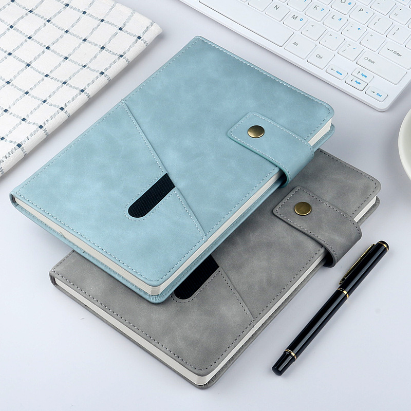 带扣仿皮笔记本定制LOGO商务记事本办公定做日记本子文具