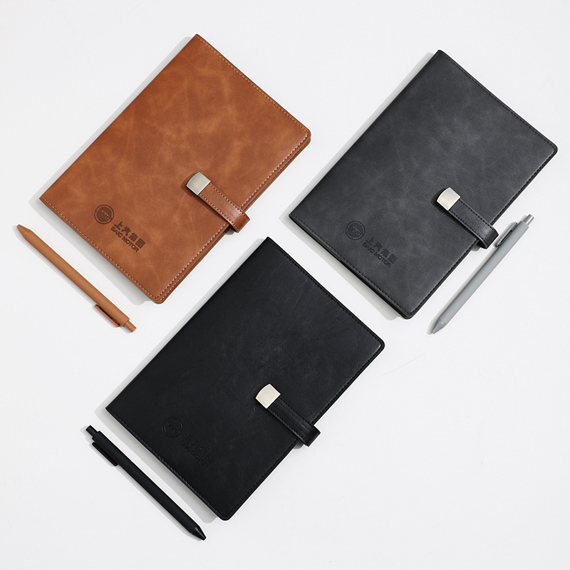 创意笔记本子商务扣带笔记本 PU仿皮搭扣记事笔记本logo定制