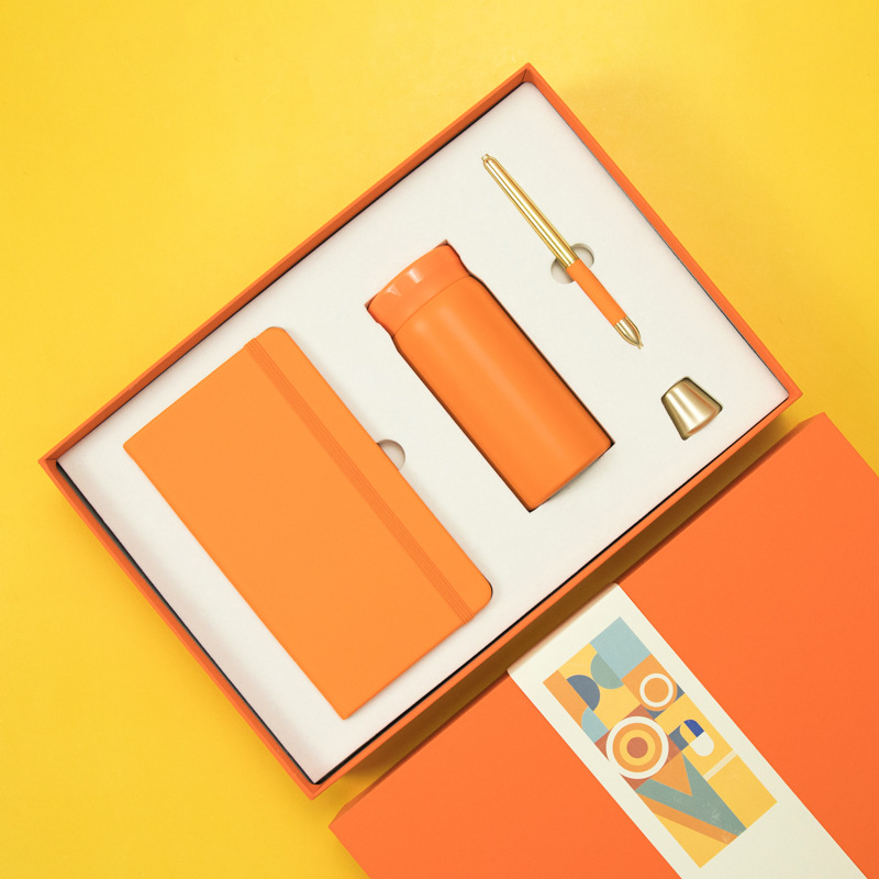 潮牌轻奢文具笔记本保温杯签字笔笔座商务套装现代简约